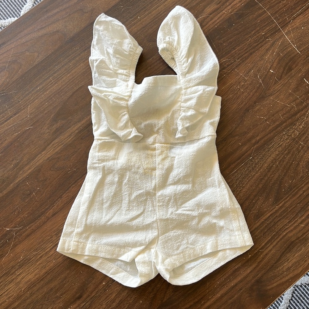 White Summer Romper - 3/6m